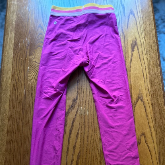 Popflex Hot Pink Rainbow High Waisted Leggings - Picture 1 of 4